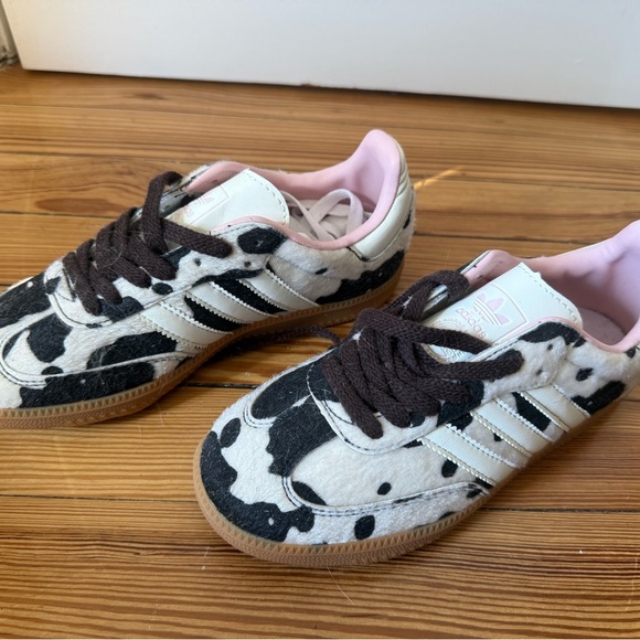 Adidas Cow-Print Sneakers with Pink Lining - New/never worn - Picture 2 of 3